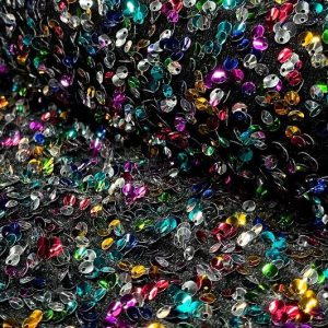 Pailletten stof, multicolor. D0736