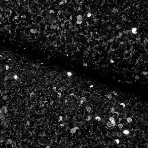 Pailletten stof, zwart. PN069