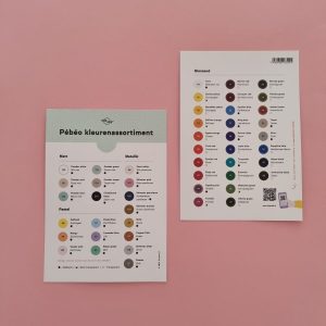 Pébéo kleurenassortiment kaart