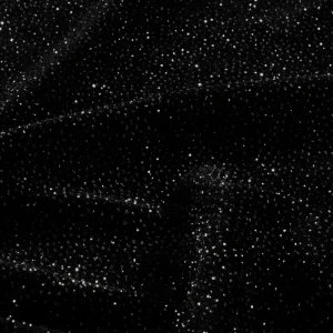 Poly jersey velours stof, glitters, zwart/zilver. P093