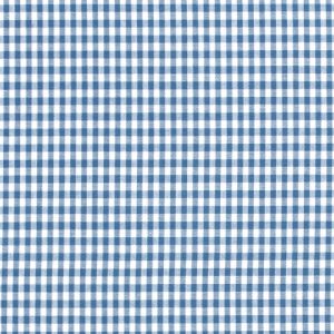 Poplin katoen stof, ruit, jeansblauw/wit. 0.5R006