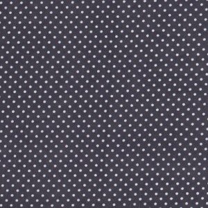 Katoen stof, kleine stippen, donkergrijs/wit . NK068