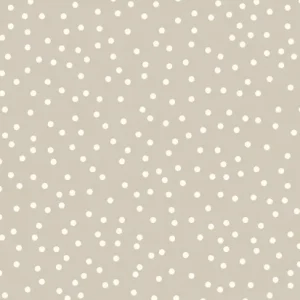 Poplin katoen stof, stipjesprint, zand/offwhite. Y579