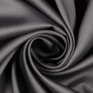Poplin satijn stof, soepel vallend, grijs. PS004