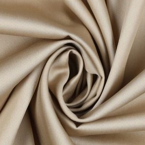 Poplin satijn stof, soepel vallend, zand. PS005