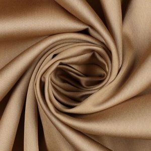 Poplin satijn stof, soepel vallend, camel. PS007