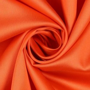 Poplin satijn stof, soepel vallend, oranje. PS010