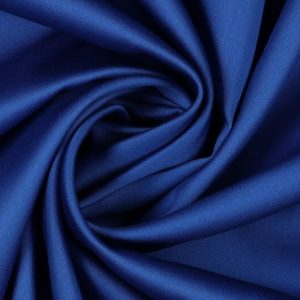 Poplin satijn stof, soepel vallend, kobalt blauw. PS026