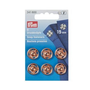 Prym drukknoop 15mm rozegoud