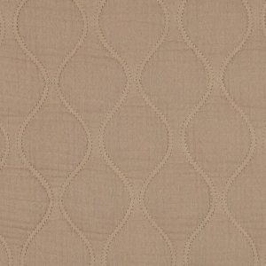 Quilted gestepte dubbeldoek stof, wieber motief, zand. Y591