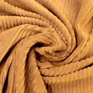 Rib stof stretch, camel .Q5389