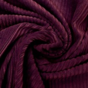 Rib stof stretch, bordeaux rood. A0899