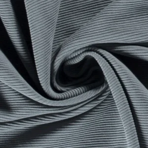 Rib tricot stof, staalblauw. Y912