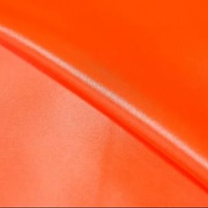 Satijn-heavy stof, neon oranje glans . SA036