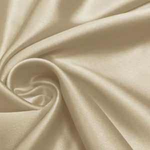 Stretch satijn stof, creme ST065