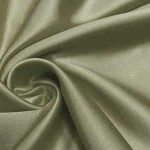 Stretch satijn stof kaki licht, ST178