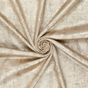 Satijn lurex stof, foliedruk, goud. P581