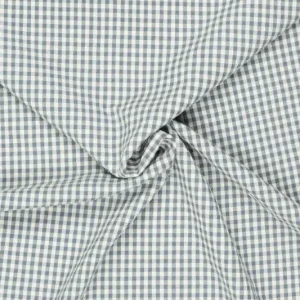 Seersucker ruit stof, 4mm, oudblauw/offwhite. P212