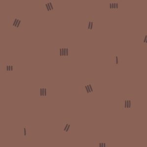 French terry soft sweat stof, streepjesprint, roest/bruin by Poppy. C140