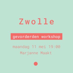 Workshop voor gevorderden 11 mei Zwolle