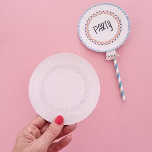 D.i.y. kaart voorbedrukt patroon rond 135 mm