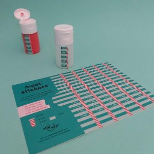 10 maatstickers voor bewaarflesjes
