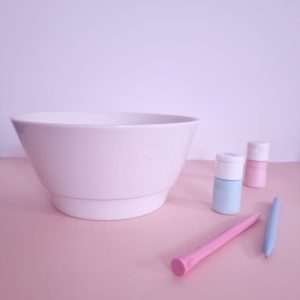 Schaal wit Ø19 met onderrand