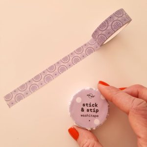 Stipstijl washi tape 10 mtr – lila
