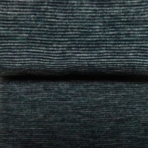 Jersey stof, rib, donker petrol mêlee. 16000/200