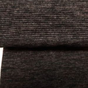 Jersey stof, rib, grijs/zwart mêlee. 16000/999