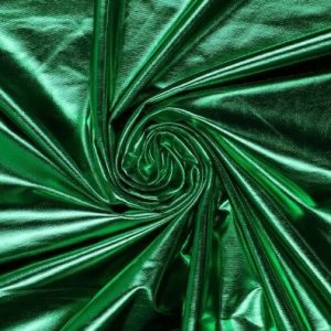 Stretch lamee metallic stof, groen. C530