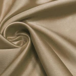 Stretch satijn stof kaki beige. ST177