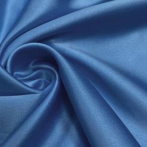 Stretch satijn stof, blauw. ST657