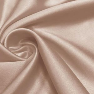 Stretch satijn stof, zalm roze. ST530