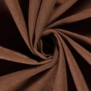 Suedine stof, bruin. X099