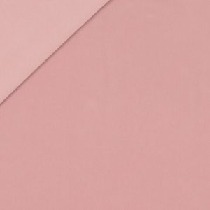 Travel jersey stof, 1mm rib, licht oud roze. A0516