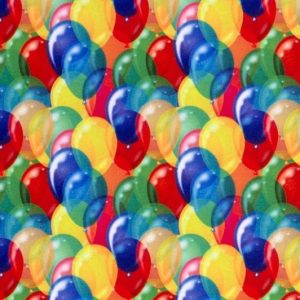 Texture stof, ballonnen print, multicolor. FNT11