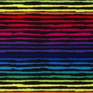 Texture stof, streep print, zwart/multicolor. FNT08