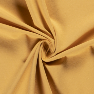 Tricot katoen stof, zacht geel. TK233