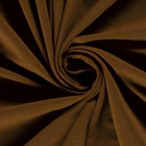 Tricot katoen stof, bruin. TK055