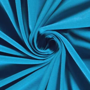 Tricot katoen stof, aqua blauw. TKN004