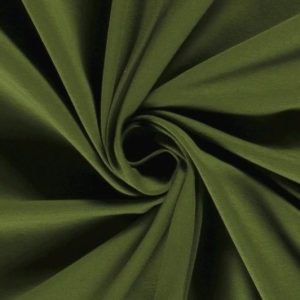 Tricot katoen stof, bos groen. TK026