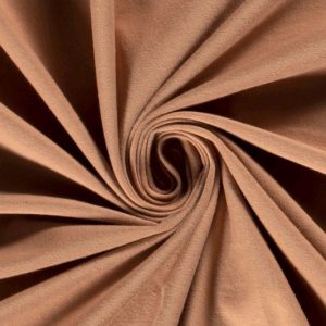 Tricot katoen stof, donker perzik. TKN013