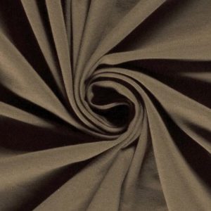 Tricot katoen stof, taupe. TC054