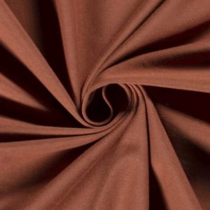 Tricot katoen stof, roodhout. TK014