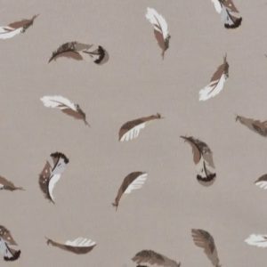 Tricot katoen stof, verenprint, beige. X640