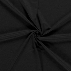 Tricot viscose stof zwart, TV069