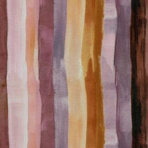 Viscose radiance stof, digitale streep, lila/okergeel/cognac. P502