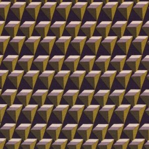 Viscose stretch stof, soepel vallend, geometrische print, paars/lila/mosgroen. X515