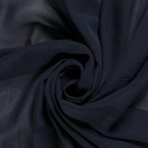 Voile, chiffon stof donker blauw. VC008